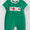 Green farm smocked boys romper