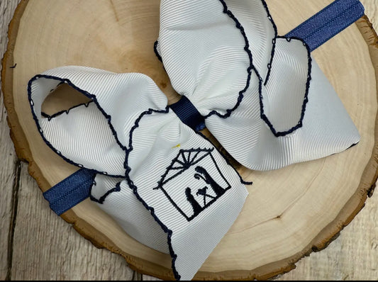 Nativity headband bow