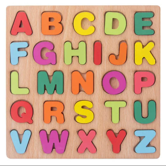 Small wooden alphabet
