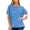 Acid wash ribbed top ocean blue