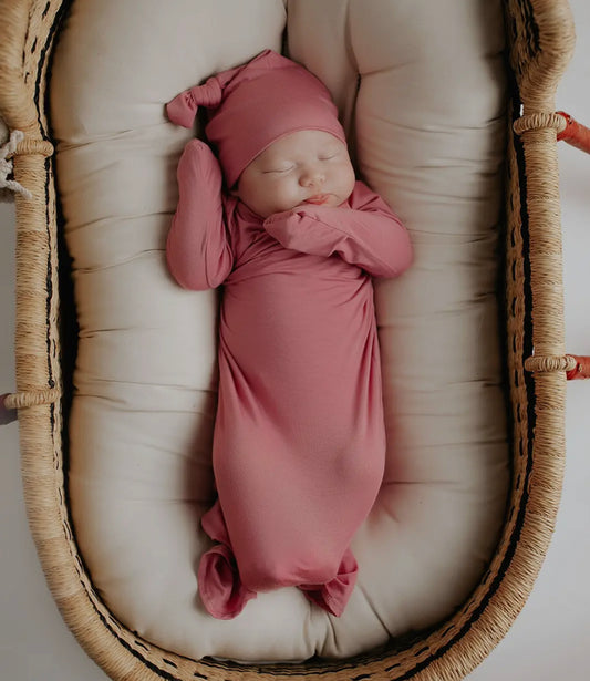 Knot gown- rose (matches labor gown)