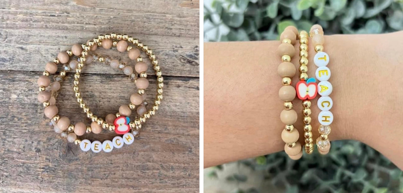 Teach bracelet stack