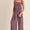Lavender pleated wide leg jumpsuit