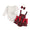 Girls red plaid bubble set