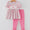 Smocked heart bow girls set
