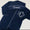 Navy with white picot footie & hat- embroidered