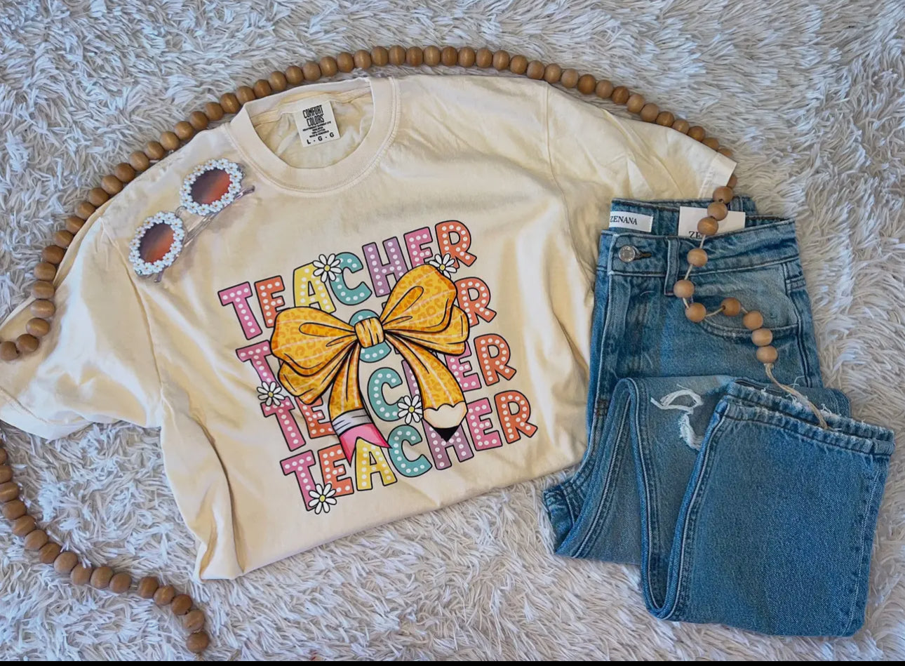 Teacher bow tee