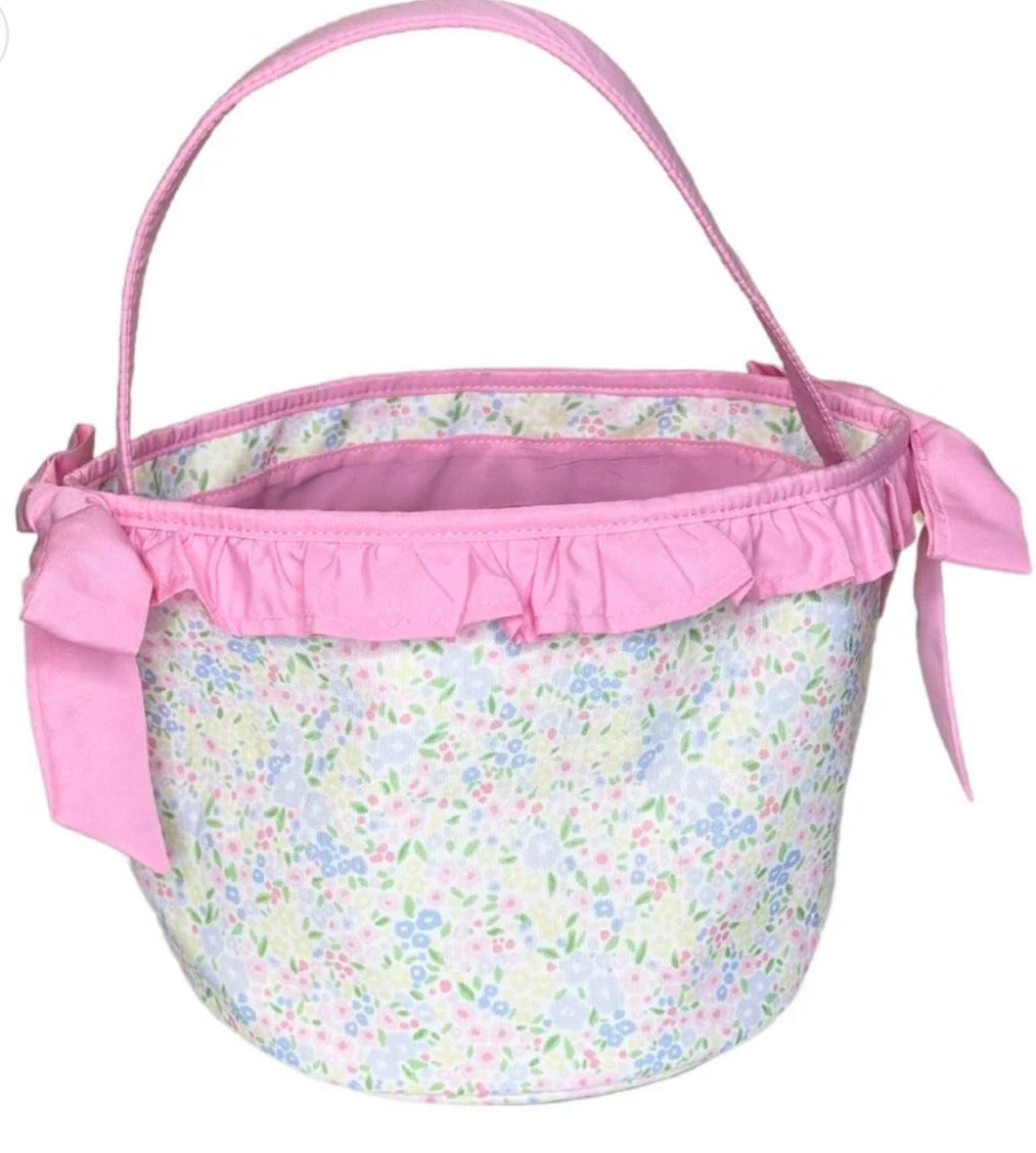 Bow floral Easter basket - includes name