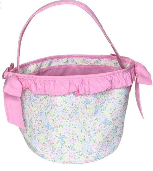 Bow floral Easter basket - includes name