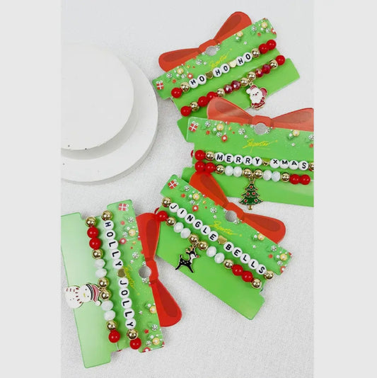 2 pc Christmas Bracelet Stack