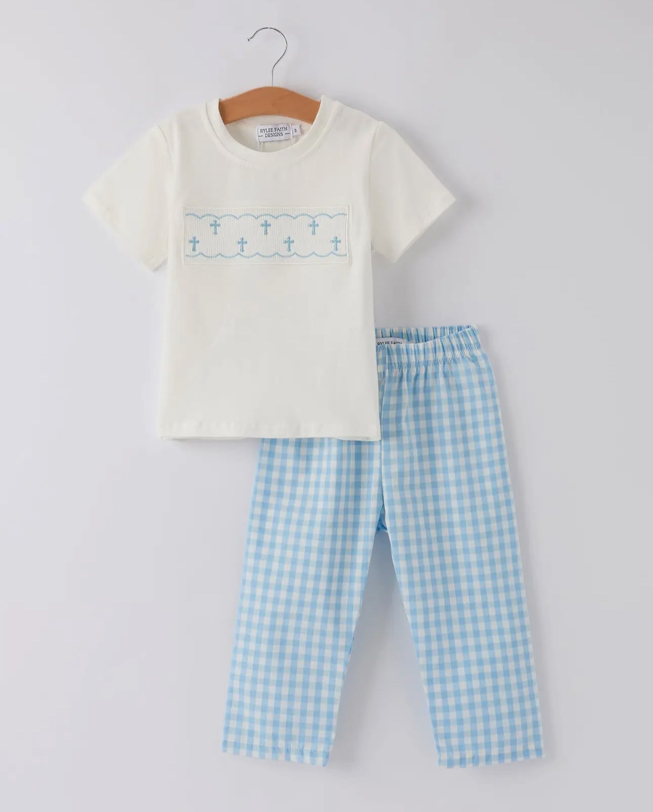 Boys smocked cross set