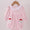 Pink gingham Santa appliqué bubble