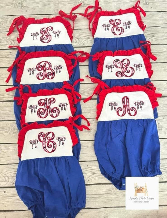 Red/navy colorblock bubble +$5 for embroidery