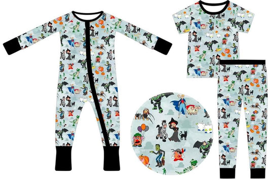 Halloween character bamboo 2 piece set- 2T