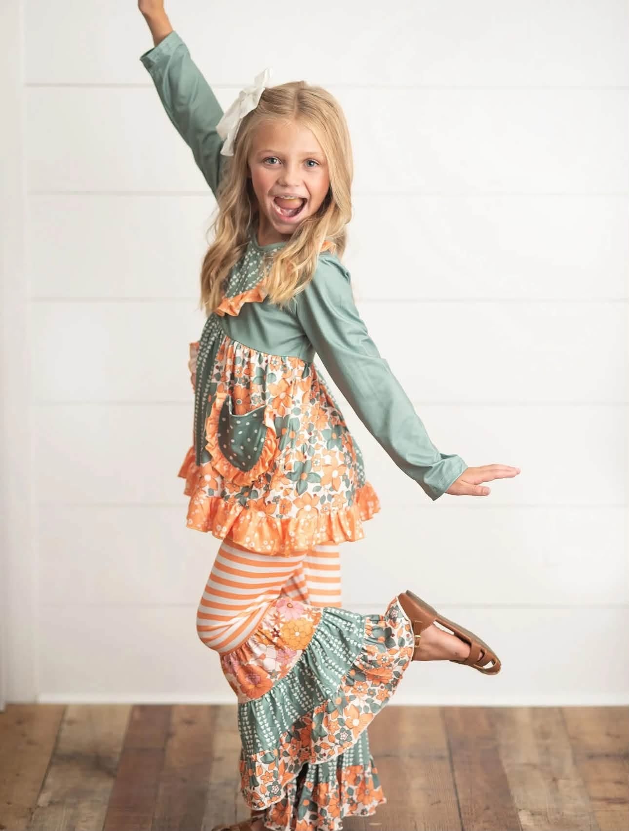 Floral legging flare set