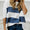 Striped blue pullover