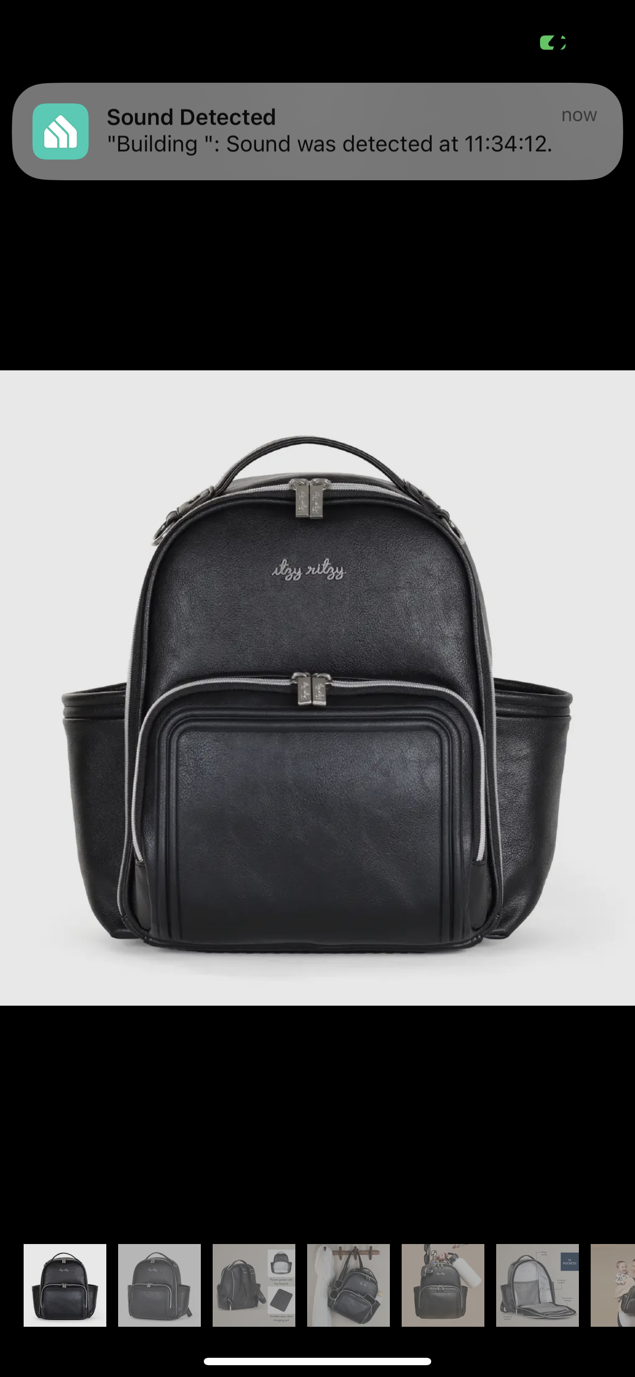 Noir mini plus itzy ritzy diaper bag backpack