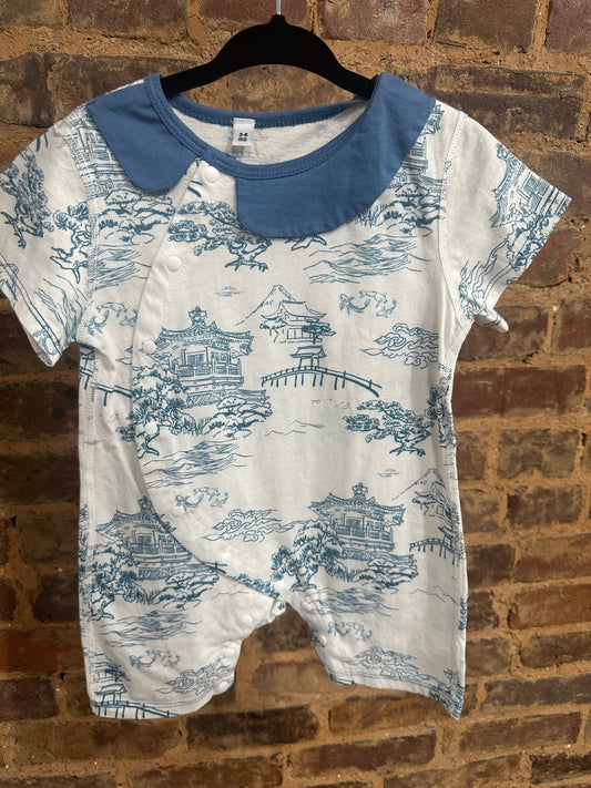 Blue lighthouse romper