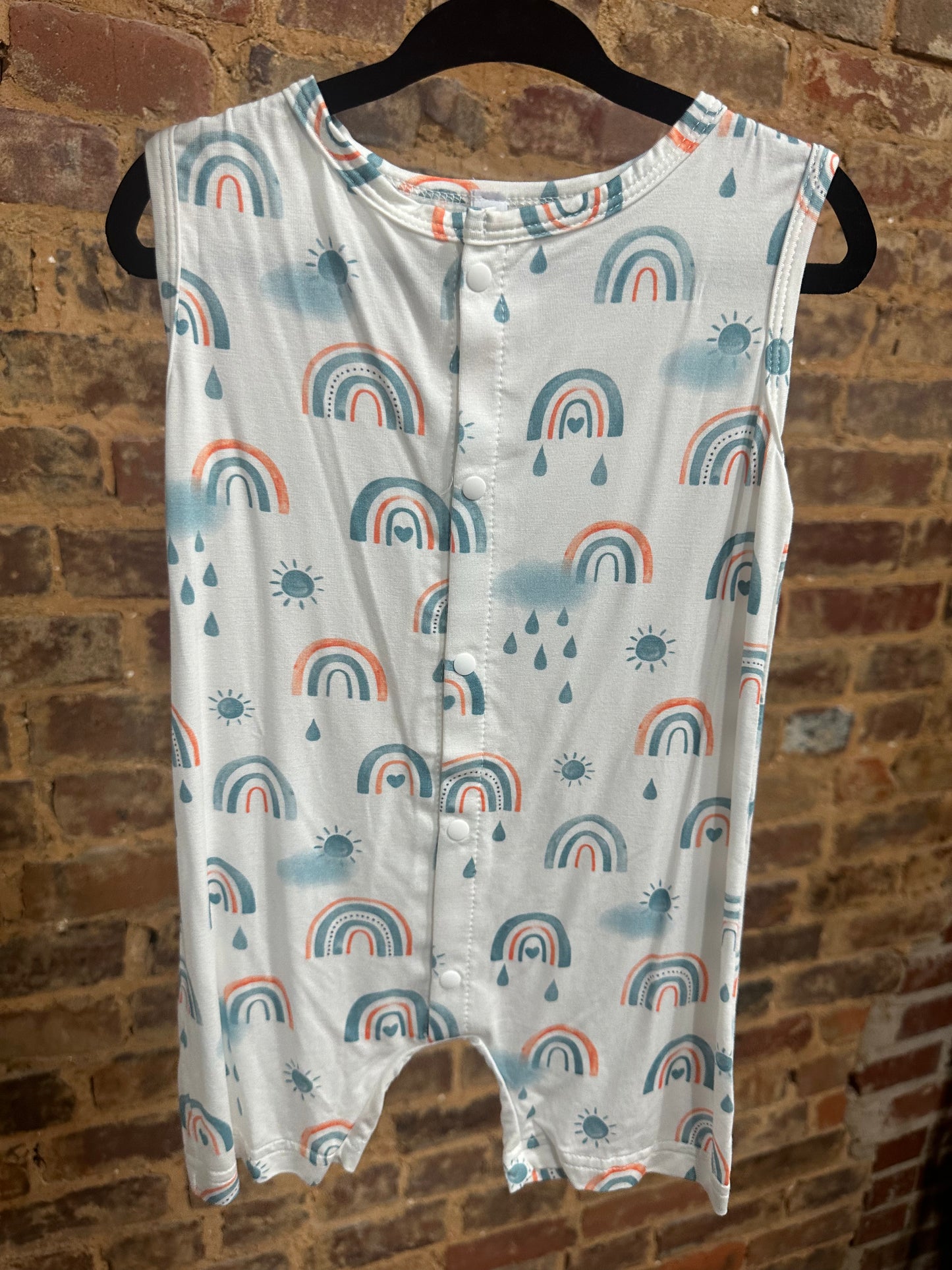 Rainbow bamboo romper