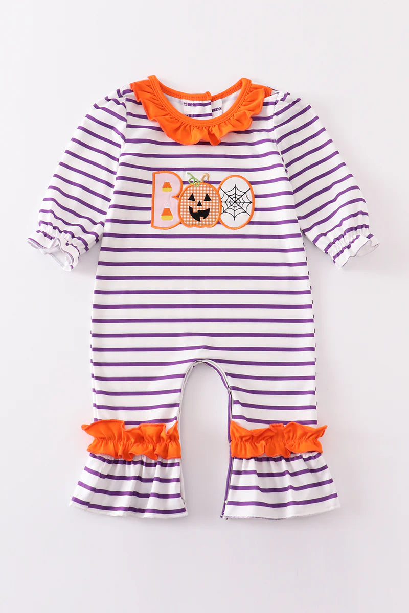 Boo Appliqué girls romper