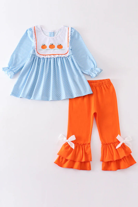Blue pumpkin trio girls set