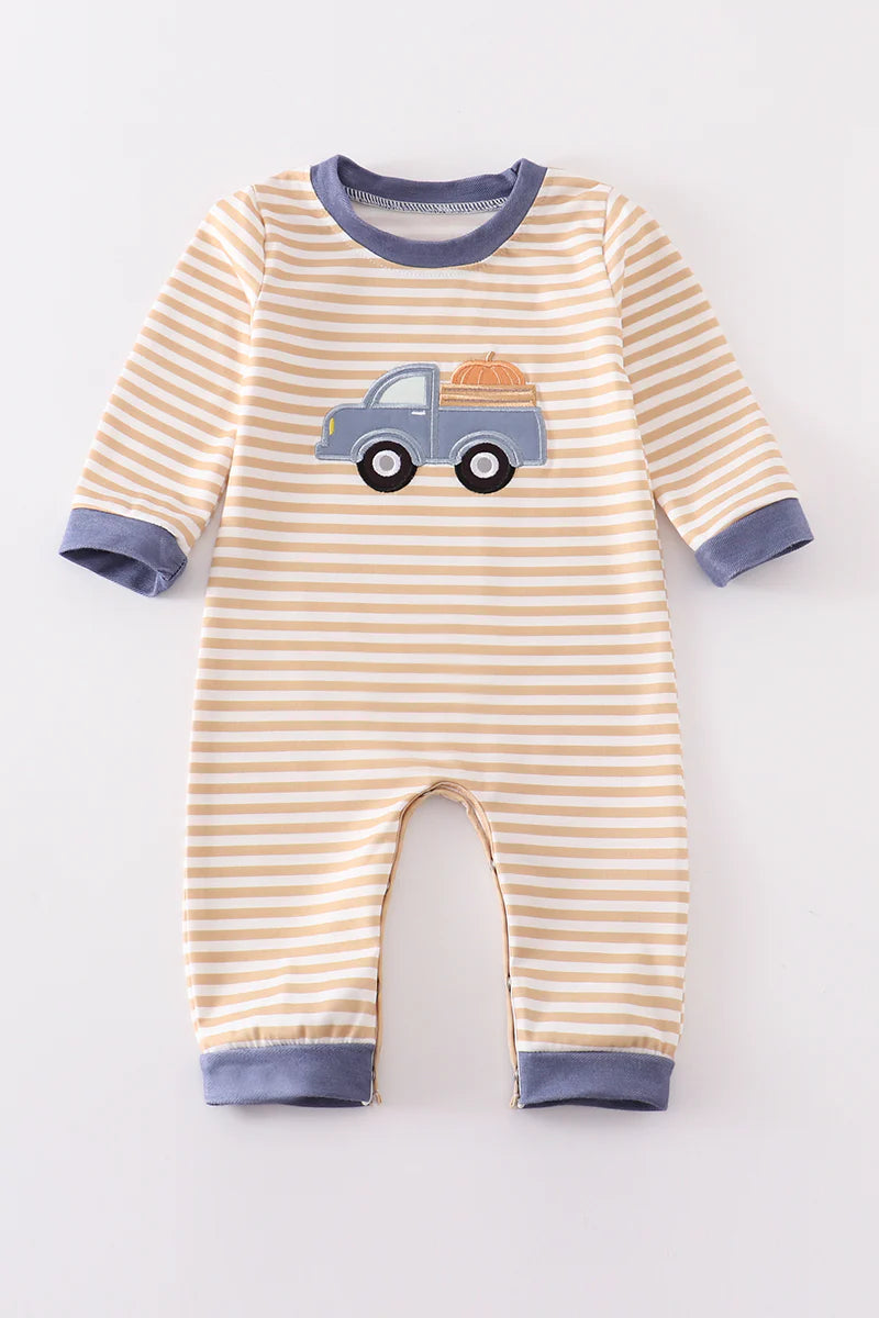 Striped truck romper