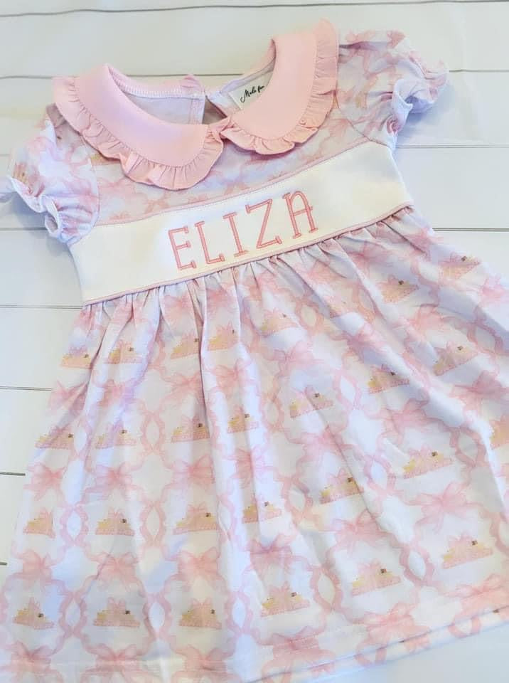 Back to school dress- includes name embroidery
