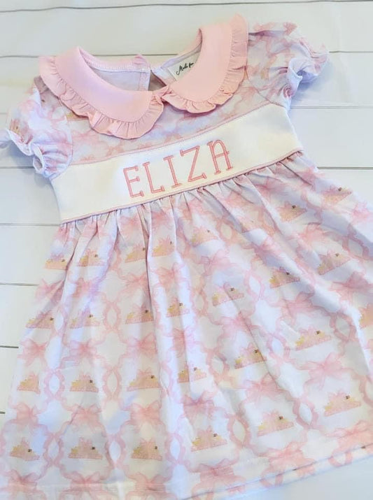 Back to school dress- includes name embroidery
