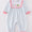 Blue stripe hearts girls romper