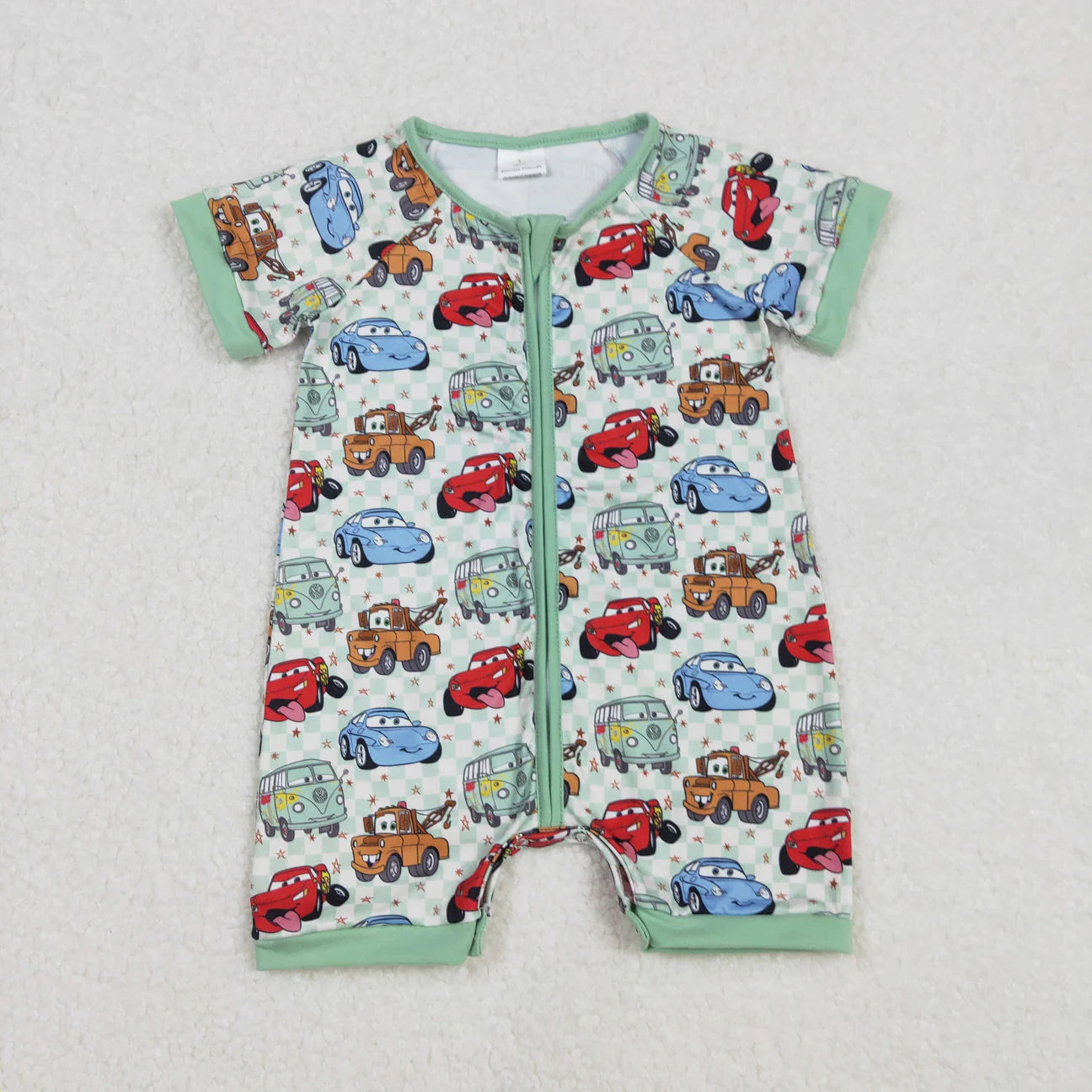 Cars checkered boys short zippy