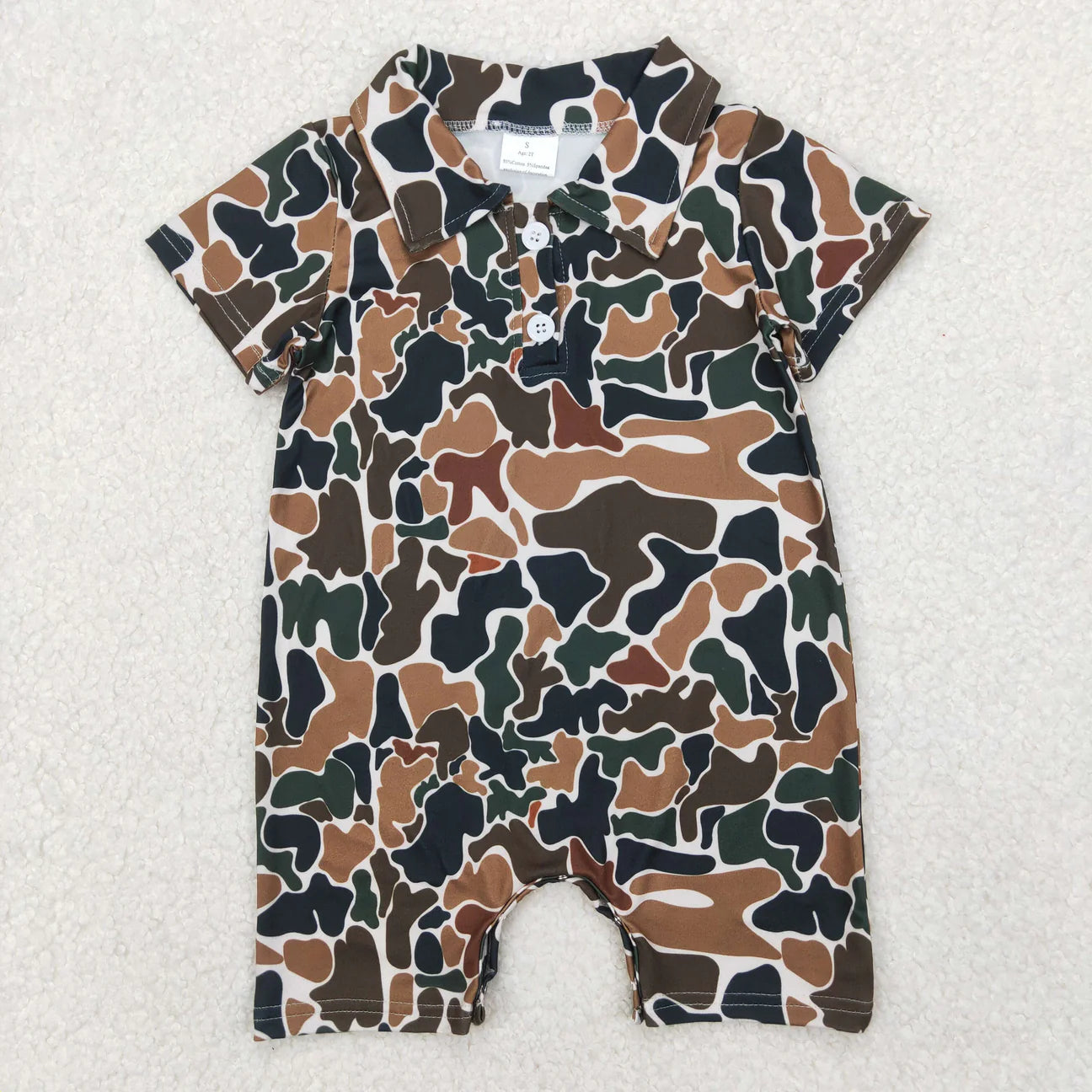 Brown/green Camo romper
