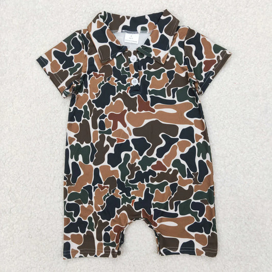 Brown/green Camo romper