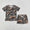 Brown/green camo short set