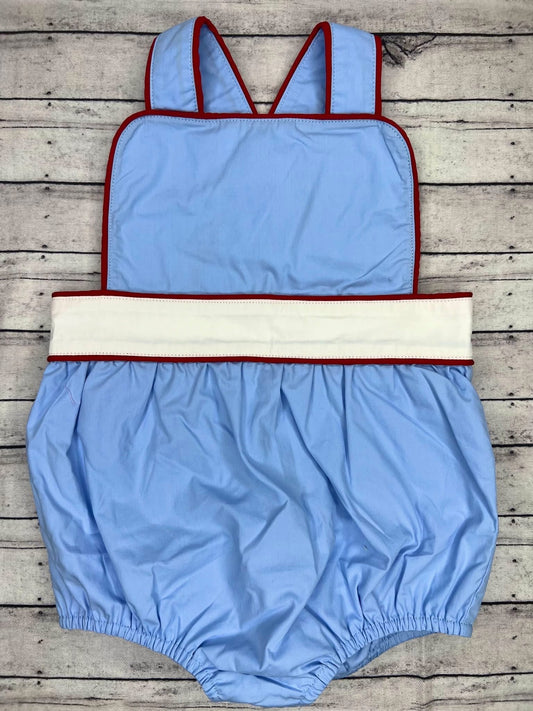 Blue/red unisex ric rac