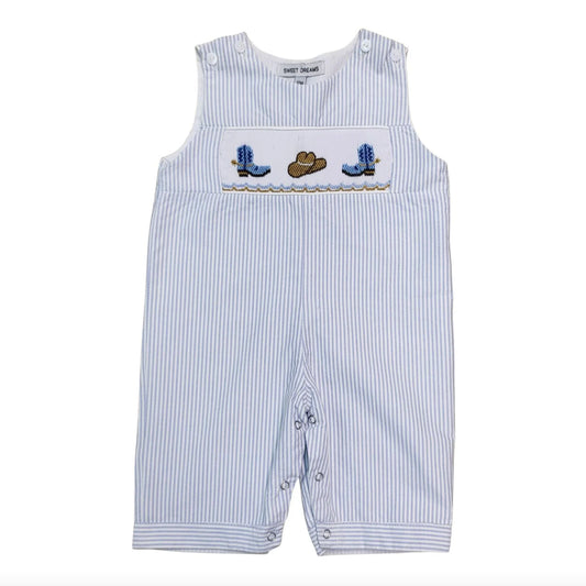 Cowboy boots & hat smocked Jon Jon