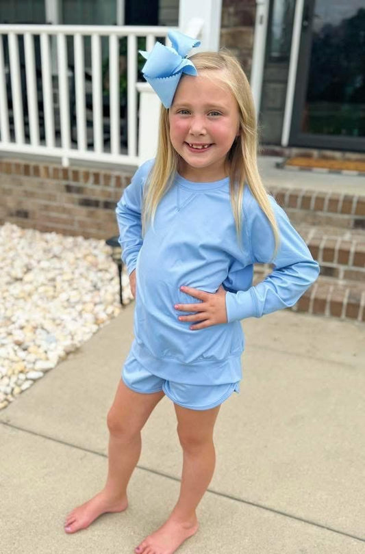 Girls long sleeve short set 4T