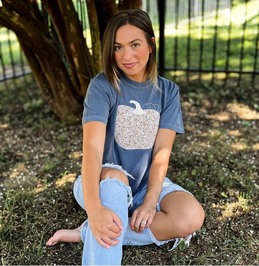 Pumpkin appliqué tee