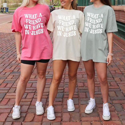 What a friend we have in Jesus- comfort colors- chalky mint