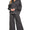 Collard Long sleeve ribbed set- black