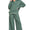 Collard Long sleeve ribbed set- Green