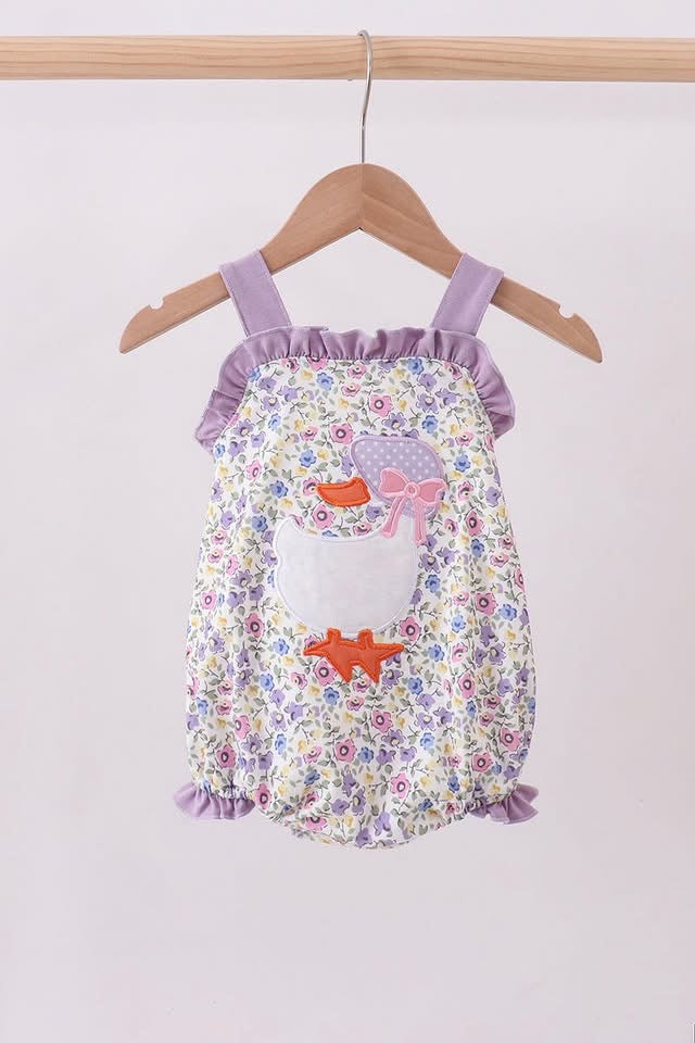 Purple floral goose bubble