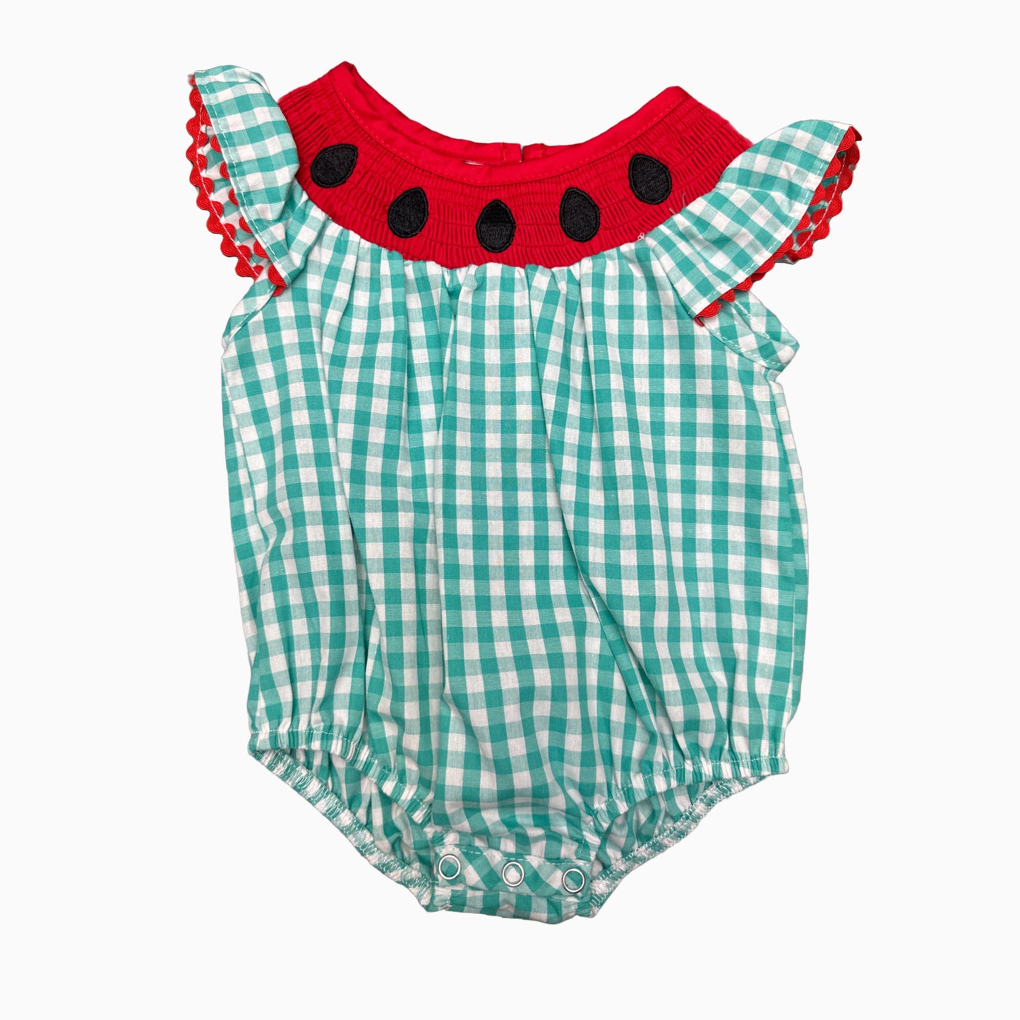 Smocked Watermelon girls bubble