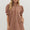 Puff sleeve rust dress