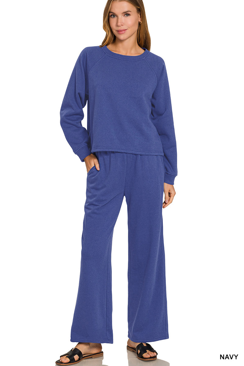 Sweatshirt top & pant set - navy