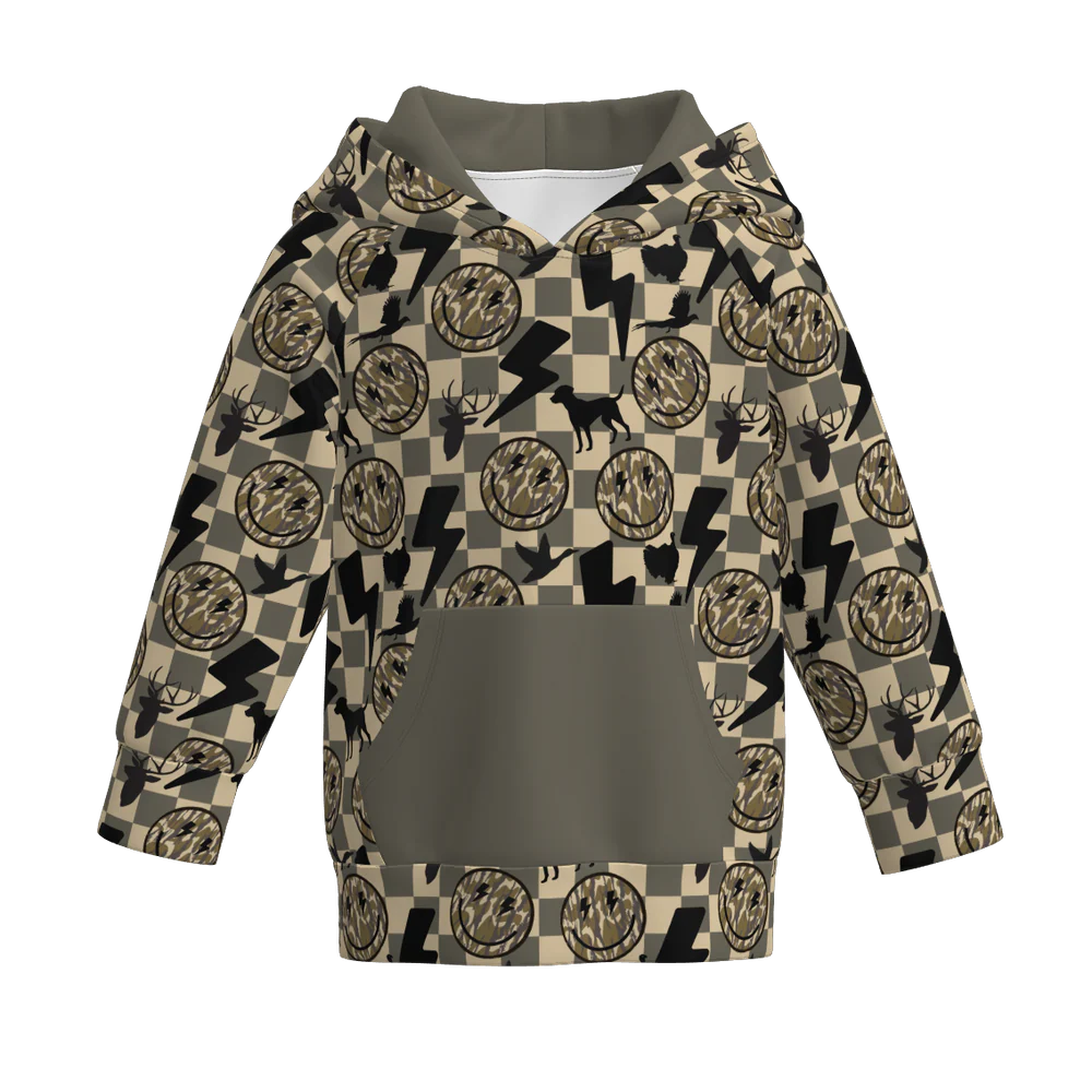 Camo smile hoodie