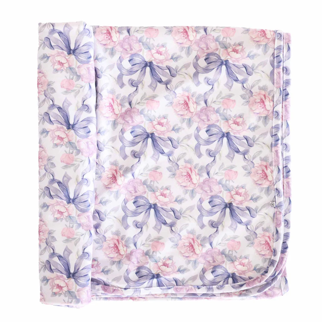 Lavender bow oversized swaddle