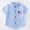 Blue patriotic flag Swiss dot shirt