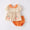 Orange floral pumpkin bloomer set