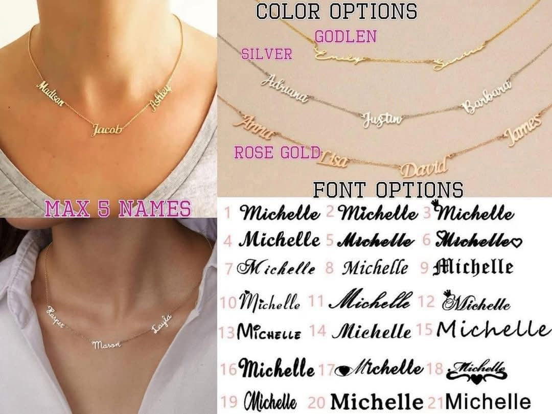 My favorite name necklaces ETA NOV