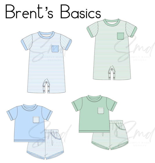 Brett’s Basics - blue romper
